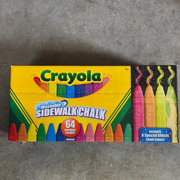 Chalk, 12 Kimmy Shop Crayola Washable Sidewalk Round Chalk